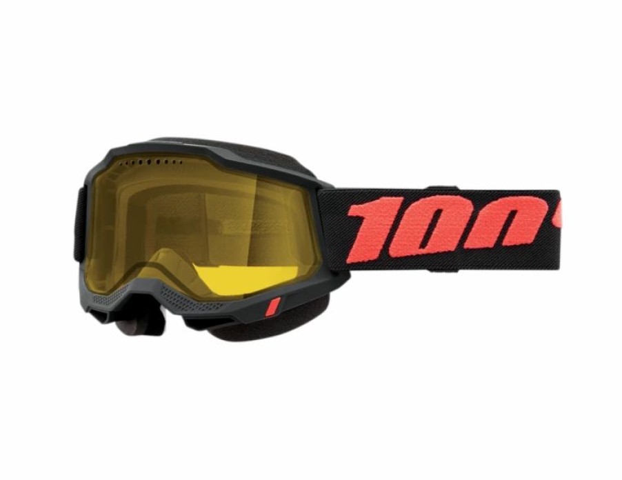 Dirt Bike Goggles * | 100% Accuri 2 Snowmobile Goggles With Yellow Lens-Black, Pink