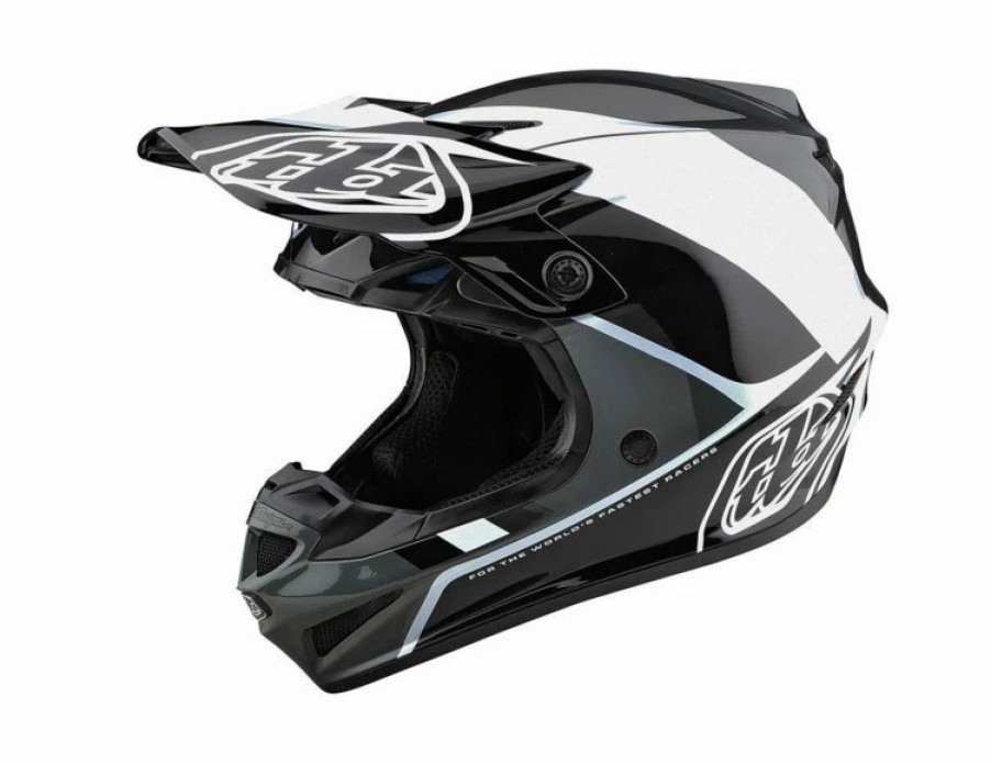 Dirt Bike Helmets * | Troy Lee Designs Se4 Polyacrylite Helmet W/Mips Beta Silver