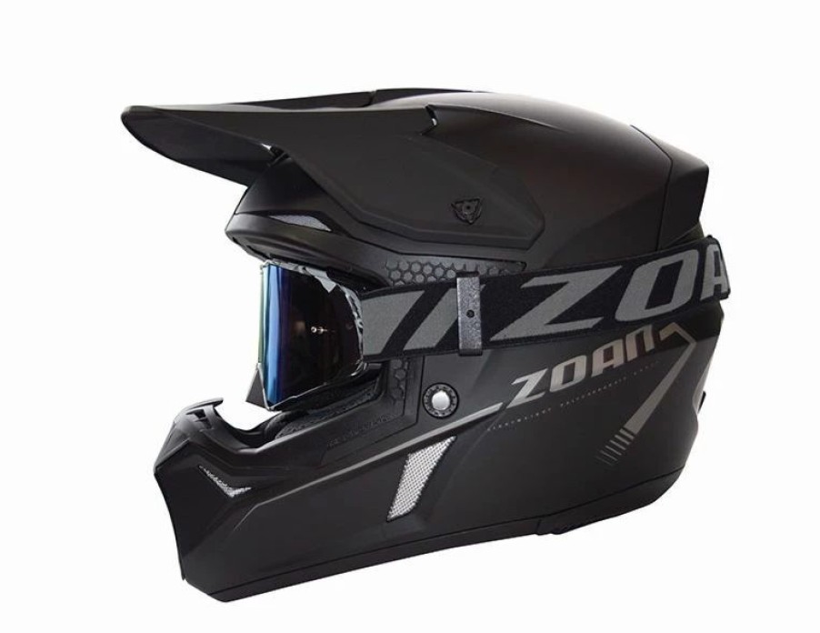 Dirt Bike Helmets * | Zoan Wolf Solid Mx Snocross Helmet