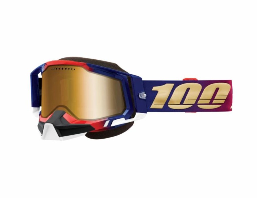 Dirt Bike Goggles * | 100% Racecraft 2 Snowmobile Goggles With Mirrored Lens-Red/White/Blue