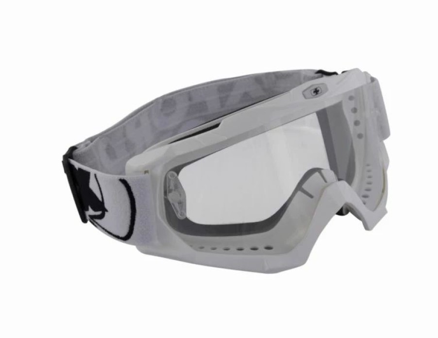 Dirt Bike Goggles * | Oxfordproducts Oxford Products Assault Pro Goggles Shiny White