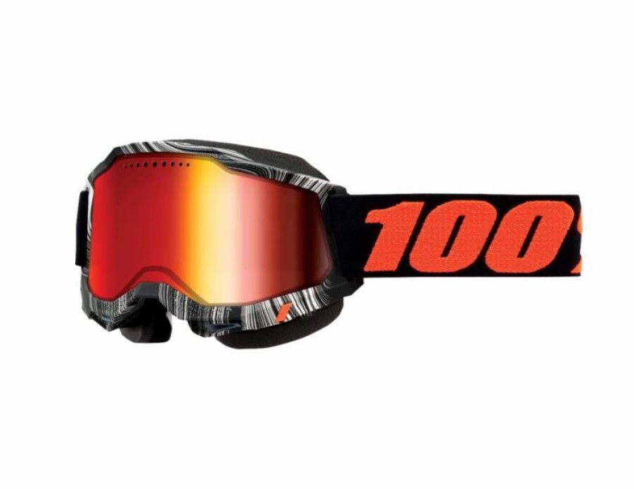 Dirt Bike Goggles * | 100% Accuri 2 Snowmobile Goggles With Mirrored Lens-Black, Orange