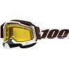 Dirt Bike Goggles * | 100% Racecraft 2 Snowmobile Goggles With Yellow Lens-Brown, White