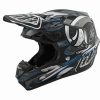 Dirt Bike Helmets * | Troy Lee Designs Se4 Composite Helmet W/Mips Eyeball Black / Silver