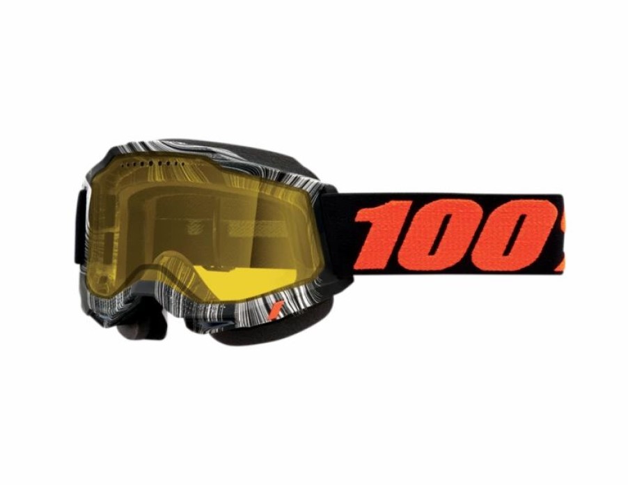 Dirt Bike Goggles * | 100% Accuri 2 Snowmobile Goggles With Yellow Lens-Charcoal, Orange