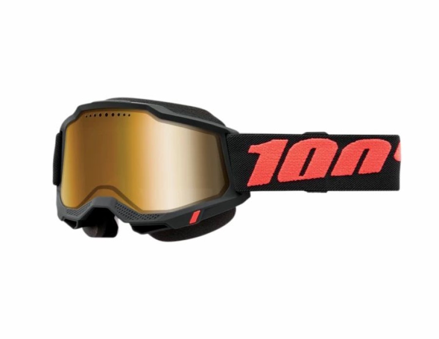 Dirt Bike Goggles * | 100% Accuri 2 Snowmobile Goggles With Mirrored Lens-Black, Pink